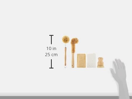 Tieralia Bamboo Dish Brush Gift Set – 5-Piece Kitchen Cleaning Bundle - Image 9