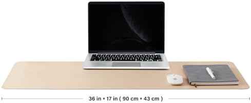 Cork Apricot Desk Mat - Dual-Sided Desk Pad for Office and Home - Desk