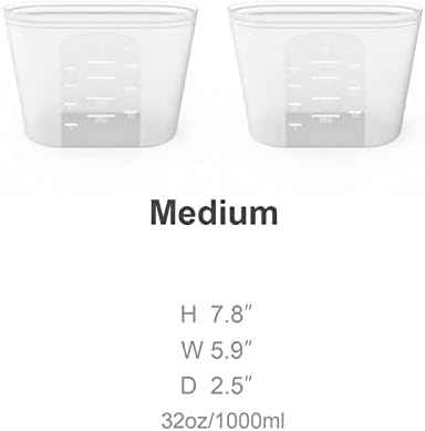 Winrock Reusable Silicone Food Storage Bag, for Microwave, Oven
