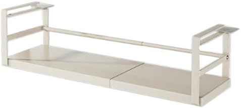 Expandable Under Cabinet Shelf, Hanging Under Shelf Storage Basket,Adjustable Under Cabinet Add-on Storage Racks Slide-in Baskets Organizer for Laundry Room Kitchen Bookshelf White L