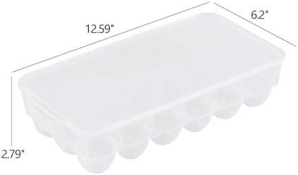 4-Pack Refrigerator Egg Storage Container, Clear Covered Egg Holder