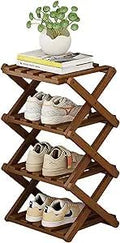 YYW Bamboo Shoe Rack for Entryway, Installation-Free and Foldable Vertical Shoe by YYW