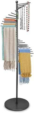 Scarf Rack Freestanding Metal Scarf Display Stand Spiral Hijab Organizer