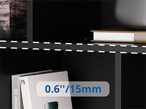 Black Bookshelf, 3-Tier Open Shelf Bookcase, 10 Cube Storage Organizer