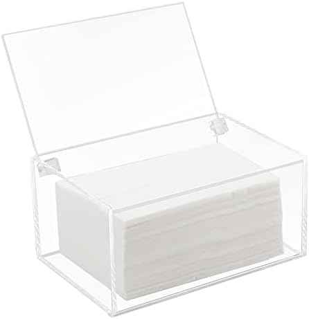 Watpot Acrylic Dryer Laundry Sheet Holder Dispenser Clear Container Box with Lid
