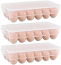 4-Pack Refrigerator Egg Storage Container, Clear Covered Egg Holder