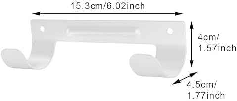 Ironing Board Hanger, Wall Mount Ironing Board Holder Organizer Wall Rack with Screws for Laundry Rooms Storage Rack Hanging Y-Leg or T-Leg Ironing Boards Towels(White)