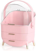 Egg Makeup Organizer, Egg Shape(Oval) Makeup Storage Box Countertop Portable Vanity Cosmetics Organizer