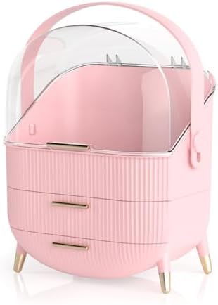 Egg Makeup Organizer, Egg Shape(Oval) Makeup Storage Box Countertop Portable Vanity Cosmetics Organizer