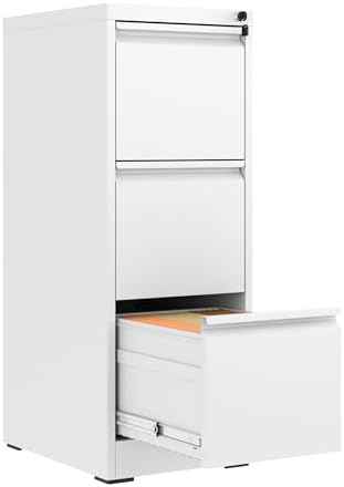 3 Drawer File Cabinet with Lock,Metal File Cabinet for Home Office