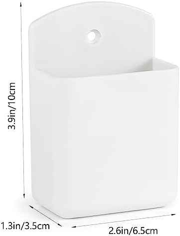 2 Pcs Remote Control Holder Wall Mount, TV Controller Holder, Self Adhesive Remote Holder, Wall Pen Holder Storage Accessories for Home Office School (White)