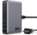 USB C Charger 300W USB C Charger Block,Upgraded GaN IV 8-Port Fast Charging Station Hub,PD 100W Laptop Charging Adapter Compatible with MacBook Pro/Air,DELL,Steam Deck,iPhone 16/15/14,Galaxy S23/22