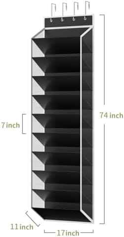 KEEPJOY 10 Tiers Mesh Over Door Shoe Organizer Storage, Hanging Shoe