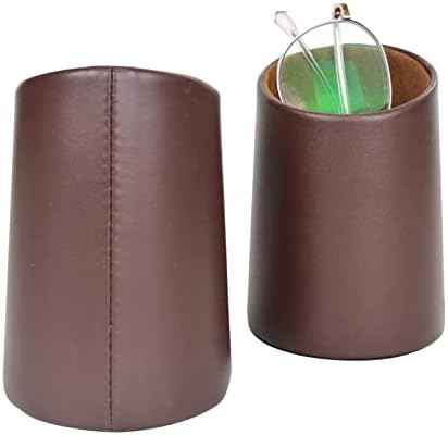 2 Pack Eyeglasses Holder PU Leather Glasses Stand Case Holder for