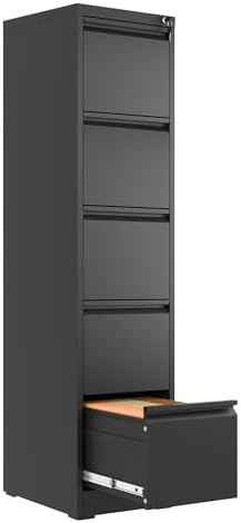 5 Drawer File Cabinet with Lock,Metal File Cabinet for Home Office