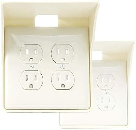 Power Perch Double Wall Outlet Shelf by StorageTheory