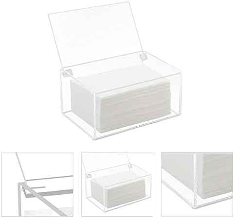 Watpot Acrylic Dryer Laundry Sheet Holder Dispenser Clear Container Box with Lid