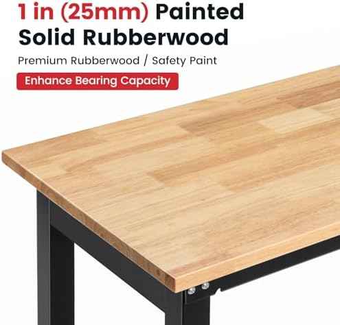 ENJOYWOOD Work Bench 41 Inch Workbench for Garage Adjustable Height