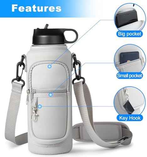 RRegeny Water Bottle Holder with Strap for Hydroflask 32oz 40oz