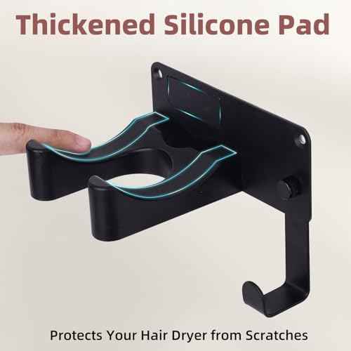 Hair Dryer Holder, Aluminum Alloy Blow Dryer Holder with