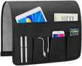 Non-slip Couch Organizer Armchair Caddy, Oxford TV Remote Control Holder Bedside Caddy with 5 Pockets for Key Glasses Phone Magazine Holders.