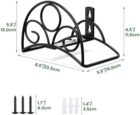 Metal Garden Hose Holder - Wall Mounted Water Hose Holder - Hose Hanger Heavy Duty for Water Hose Extension Cords Vacuum Hose
