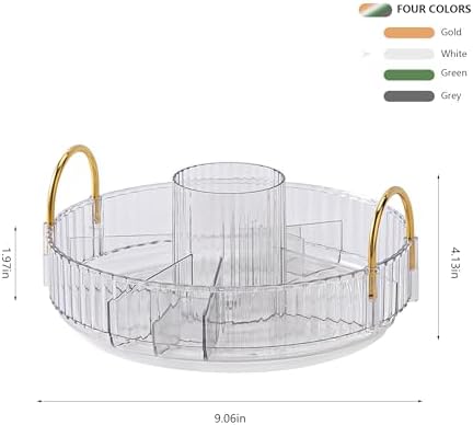 YCIA&DONE Rotating Makeup Organizer for Vanity, Large Capacity Make Up