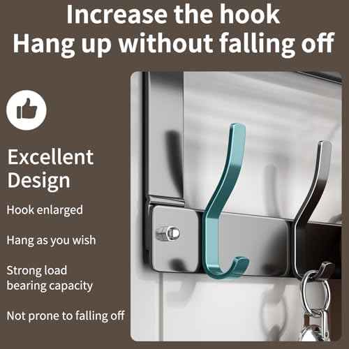 Over The Door Hooks Organizer, Coat Rack Over The Door Storage Hanger Towel Rack with Mesh Baskets and 10 Hooks, Back of Door Storage Organizer for Bathroom, Bedroom, Kitchen, Office (Grey)