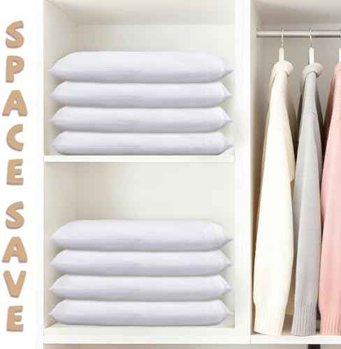 4 Pack Cashmere Sweater Storage Bags, Large Breathable Washable Pure
