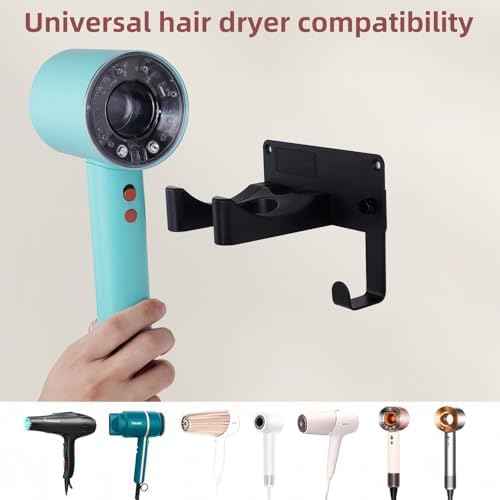 Hair Dryer Holder, Aluminum Alloy Blow Dryer Holder with