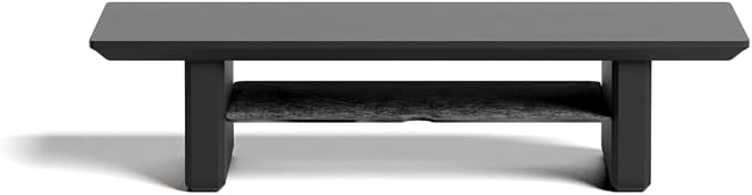 Raico Desk Cockpit Shelf Monitor Stand System Dual Screen Setup Wood Large Desk by RAICO