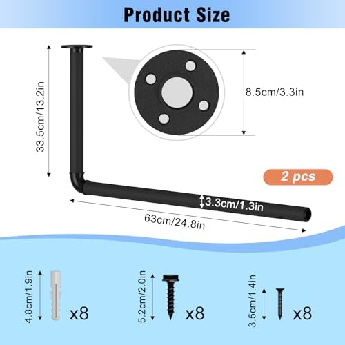 Sunexinlo Surfboard Wall Mount or Ceiling Rack, Heavy-Duty Garage Ceiling Storage Racks with Sponge Pads for Ladder, Surfboard, Snowboard, Paddle Boards, Holds 100 lbs, Black