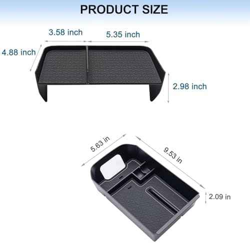 JDMCAR Upgraded Center Console Organizer Compatible with Toyota RAV4 2025 2024 2023 2022 2021 2020 2019 Interior Accessories, Gear Shift Storage Tray Secondary Box Insert Divider - 2pcs