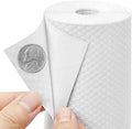 Cabinet Shelf Liner Peel and Stick: Self Adhesive Cabinets Paper - 15.7 in x 12 FT Non-Slip White Drawers Liners - Easy to Cut, Removable, PABUSIOR Cupboard Liner for Pantry Shelves, Countertops