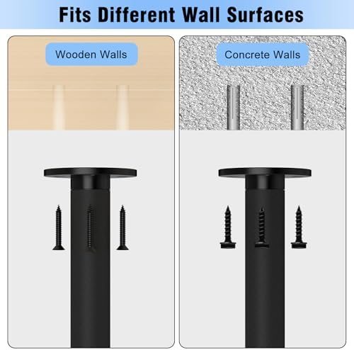 Sunexinlo Surfboard Wall Mount or Ceiling Rack, Heavy-Duty Garage Ceiling Storage Racks with Sponge Pads for Ladder, Surfboard, Snowboard, Paddle Boards, Holds 100 lbs, Black