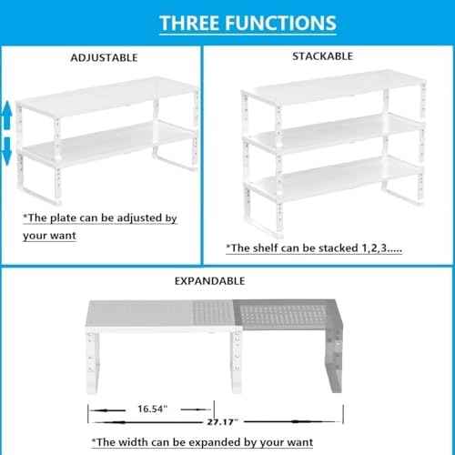 Expandable,Adjustable & Stackable Spice Rack, Cabinet Kitchen
