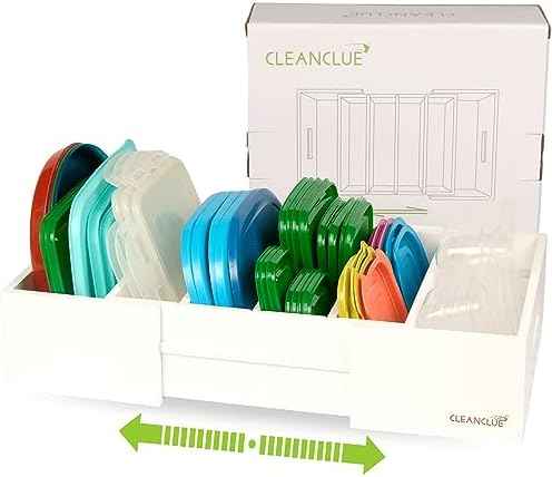 Expandable Bamboo Kitchen Cabinet Organizer for Food Container Lids Holder