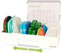 Expandable Bamboo Kitchen Cabinet Organizer for Food Container Lids Holder