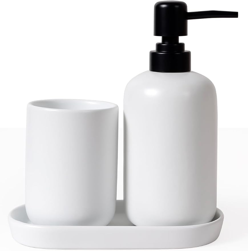 INGOFIN 3 Pcs Ceramic Bathroom Accessory Set by INGOFIN