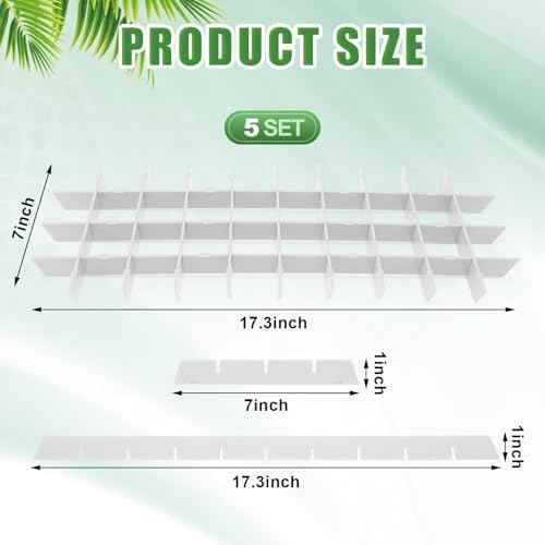 Wonderjune 5 Sets Medium White Freeze Dryer Tray Dividers, Compatible with Harvest Right Freeze Dryer, Candy Tray Dividers Accessories