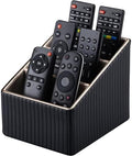 KINGFOM 3 Slot PU Leather Remote Controller Holder, Home Sundries
