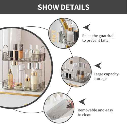 YCIA&DONE Bathroom Organizer Countertop, Makeup Storage, Skincare