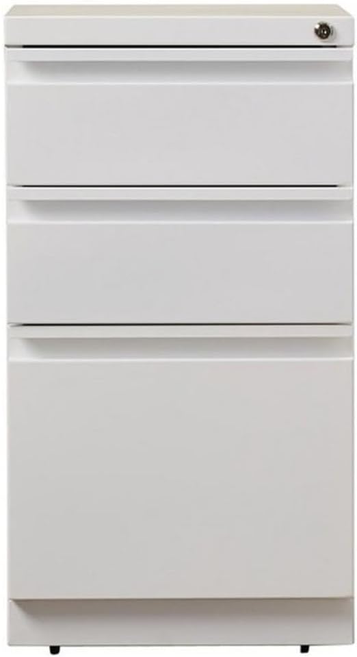 Pemberly Row 3 Drawers 27.75" Vertical White Metal Filing Cabinet Lockable - Image 5