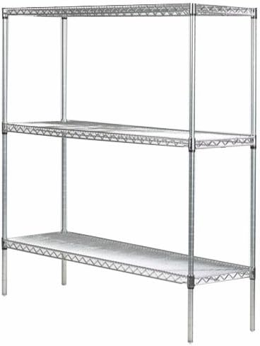 Omega 12" Deep x 60" Wide x 63" High 3 Tier Gray Starter Shelving Unit by OmegaProductsCorporation