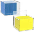 MUKAI File Box Organizer, Hanging Folder Storage Boxes, File Folder Organizer with Slide, Filing Crate Bin Holder with Letter-size File Holder Filing Box for Office, Home, Decor (2)