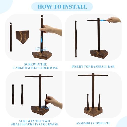 Wooden Baseball or Softball Drip Necklace Organizer Holder, Ring Holder