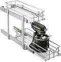WelFurGeer 2-Tier Kitchen Cabinet Pullout Shelf and Drawer Organizer, Soft Close Pantry Pull Out Shelves, Heavy Duty Pull Out Cabinet Organizer with Shelf Liner for Kitchen Cabinets, Pantry Storage