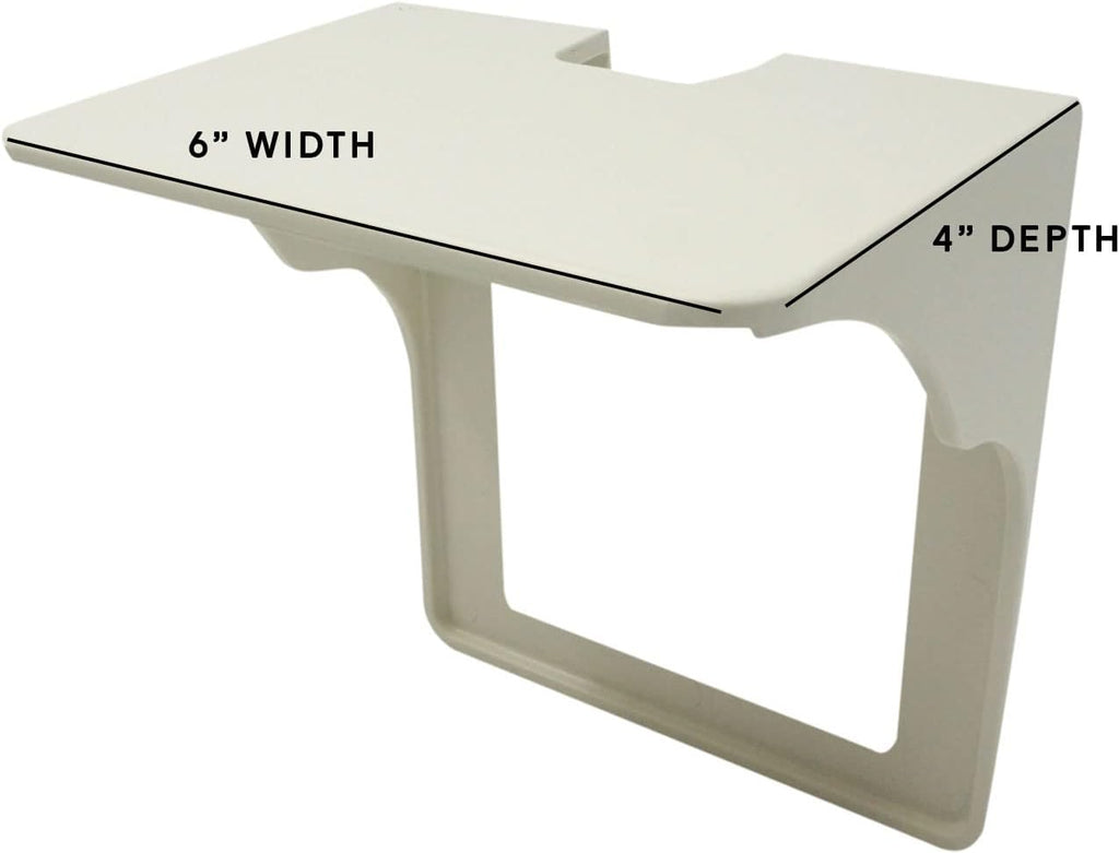 Power Perch Double Outlet Shelf (Almond, 2 Pack)