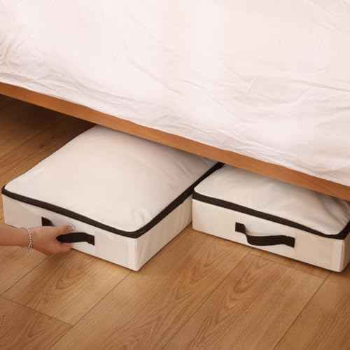 AMJ 4" Foldable Underbed Storage Closet Organizers and storage bins