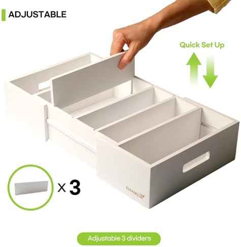 Expandable Bamboo Kitchen Cabinet Organizer for Food Container Lids Holder